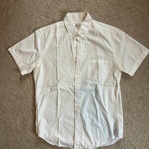 JCrew White Short Sleeve Button Down Oxford - Small